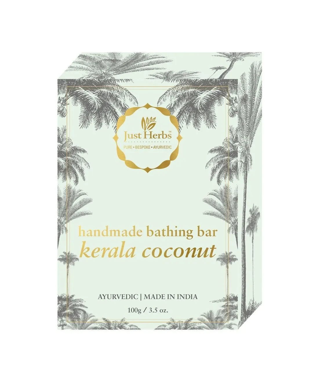 Just Herbs Coconut Handmade Bathing Bar Soap for Women And Men