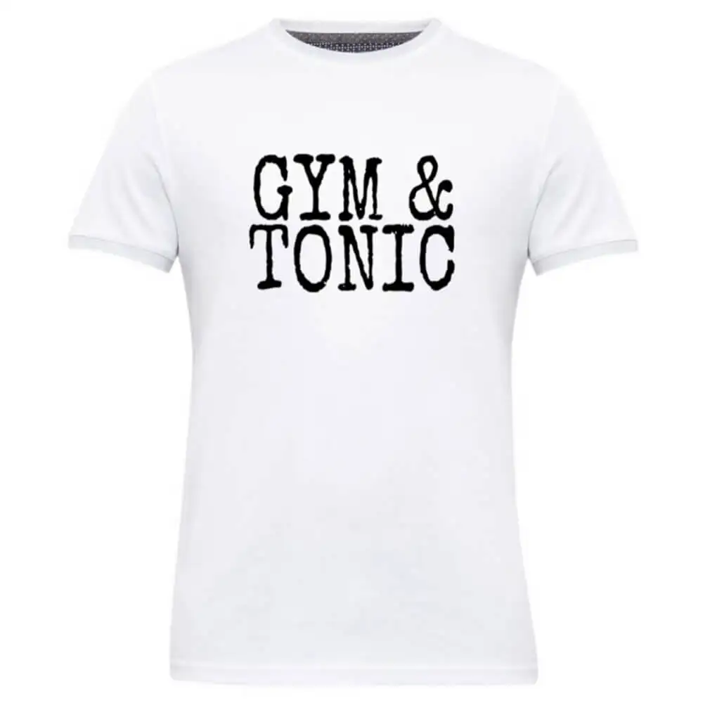 Gym Brute Gym & Tonic T Shirt,  White  Large