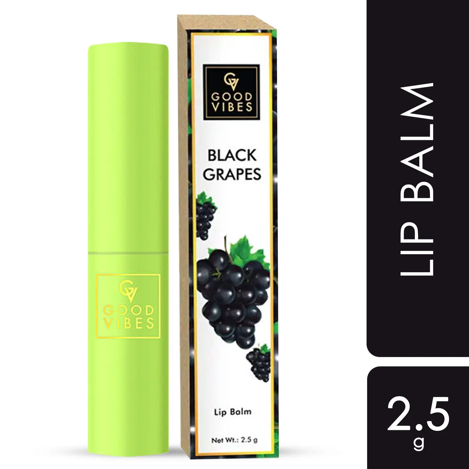 Good Vibes Lip Balm, Black Grapes (2.5 gm)