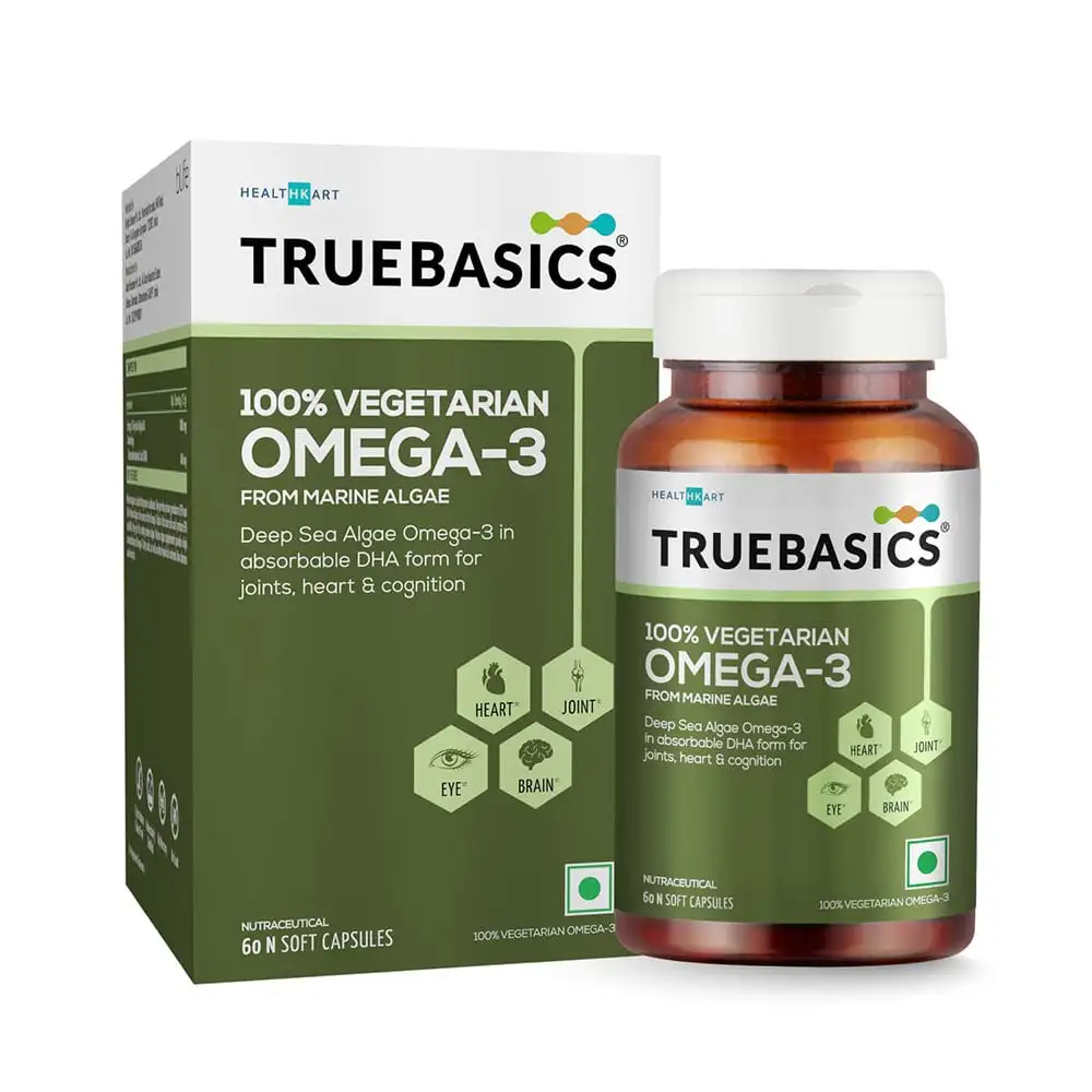 TrueBasics 100% Vegetarian Omega-3,  60 capsules