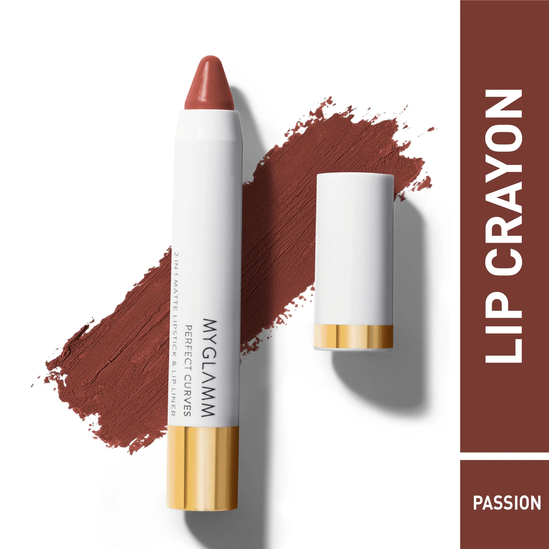 MyGlamm Perfect Curves Matte Lip Crayon-Passion Passion