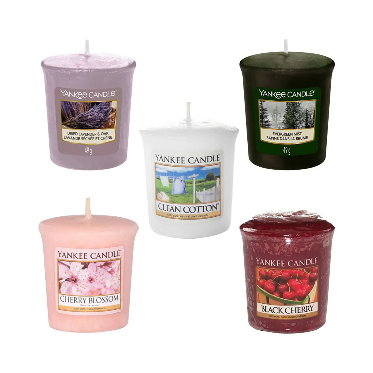 Yankee Candle Votive Scented Candles - Pack of 5