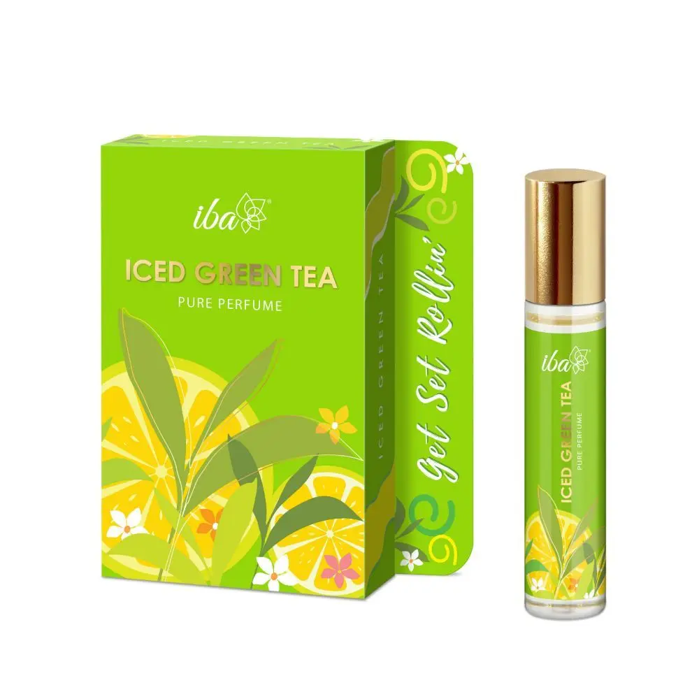 Iba Pure Perfume - Iced Green Tea, 10ml | Alcohol Free | Long Lasting | Vegan
