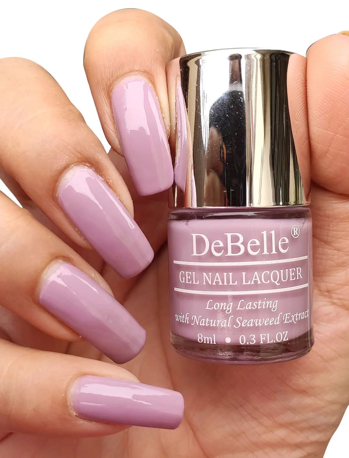 DeBelle Gel Nail Lacquer Glossy Mary Magnolia - Pastel Lavender, (8 ml)