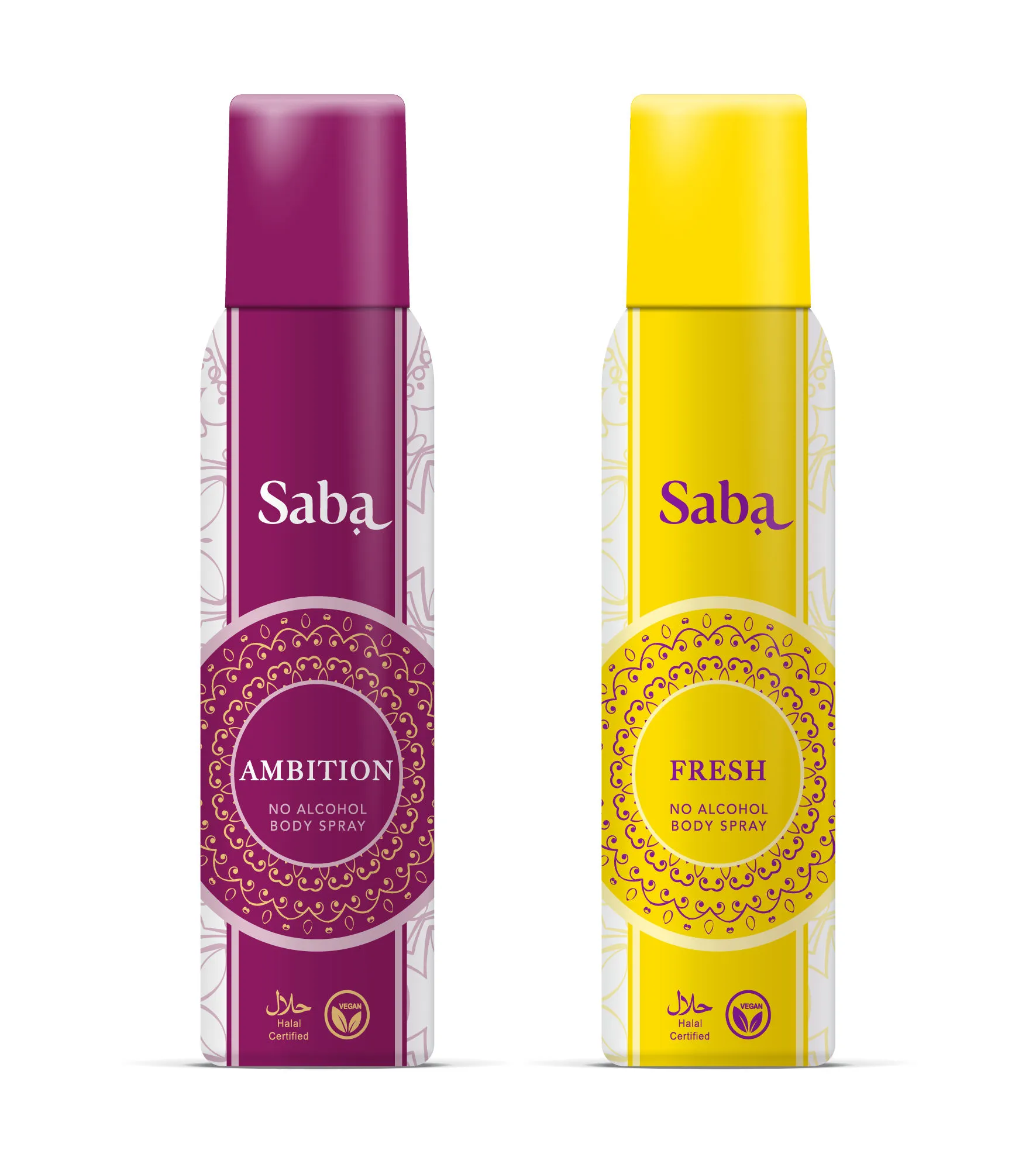 Saba Ambition And Fresh Deodorant No Alcohol Body Spray Combo Pack