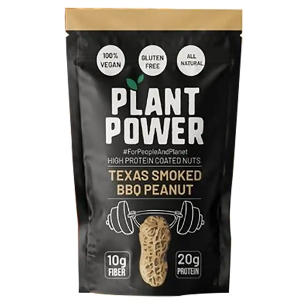 Plant Power High Protein Coated Nuts,  Texas Smoked BBQ Peanut  0.100 kg