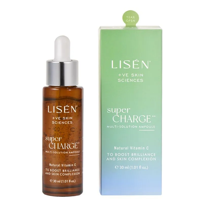 LISEN Supercharge ++ Multi-Solution Ampoule/ face Serum With Natural Vitamin C For Skin Brightening