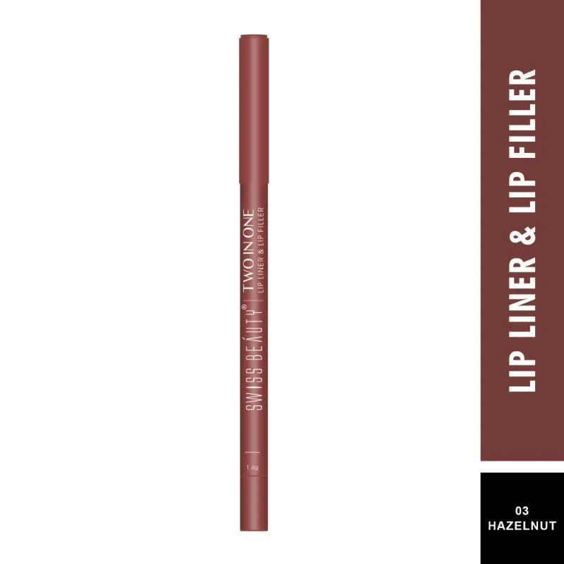 Swiss Beauty Two In One Lip Liner & Lip Filler - Hazelnut