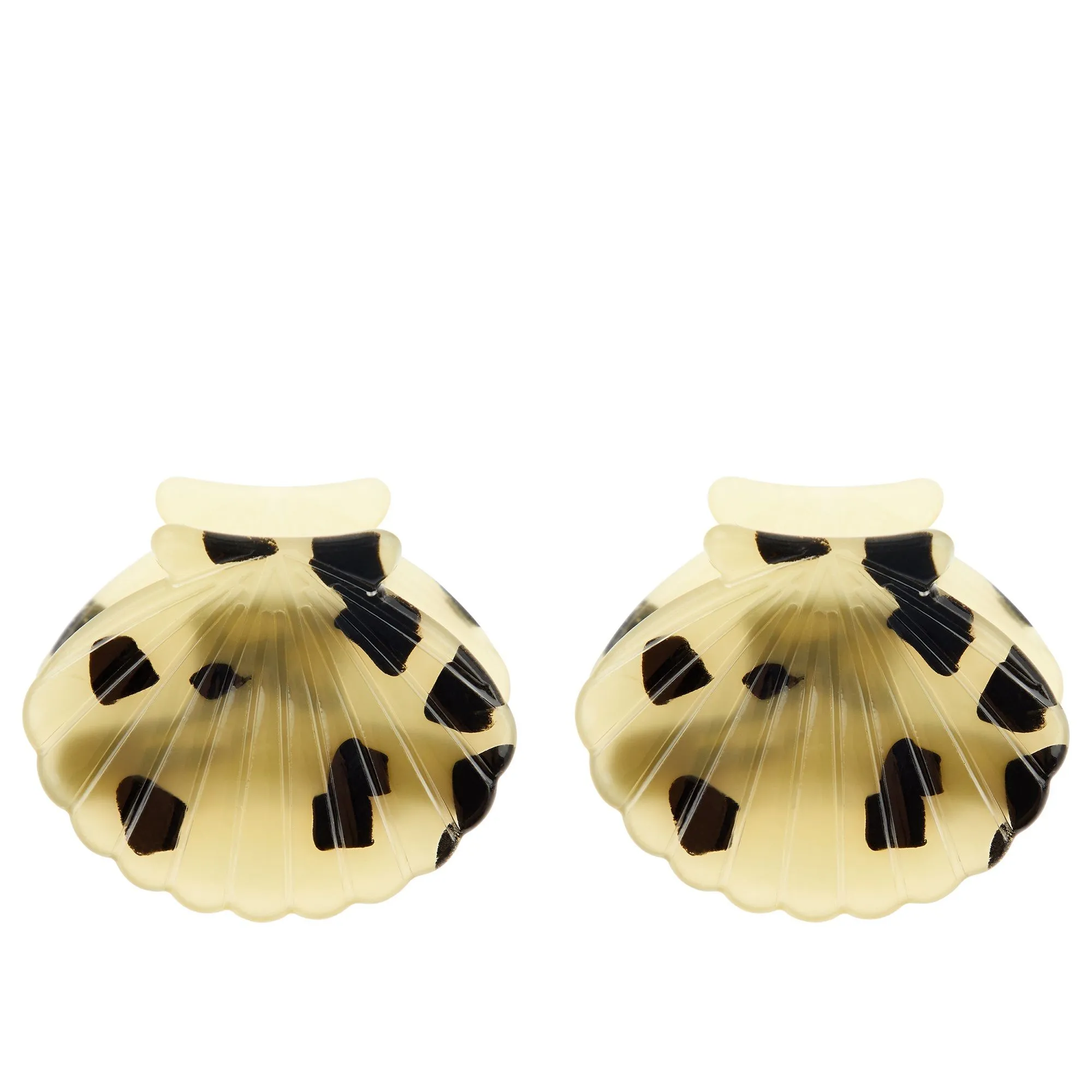 Accessorize London Tortoiseshell Seashell Bulldog Clip Set