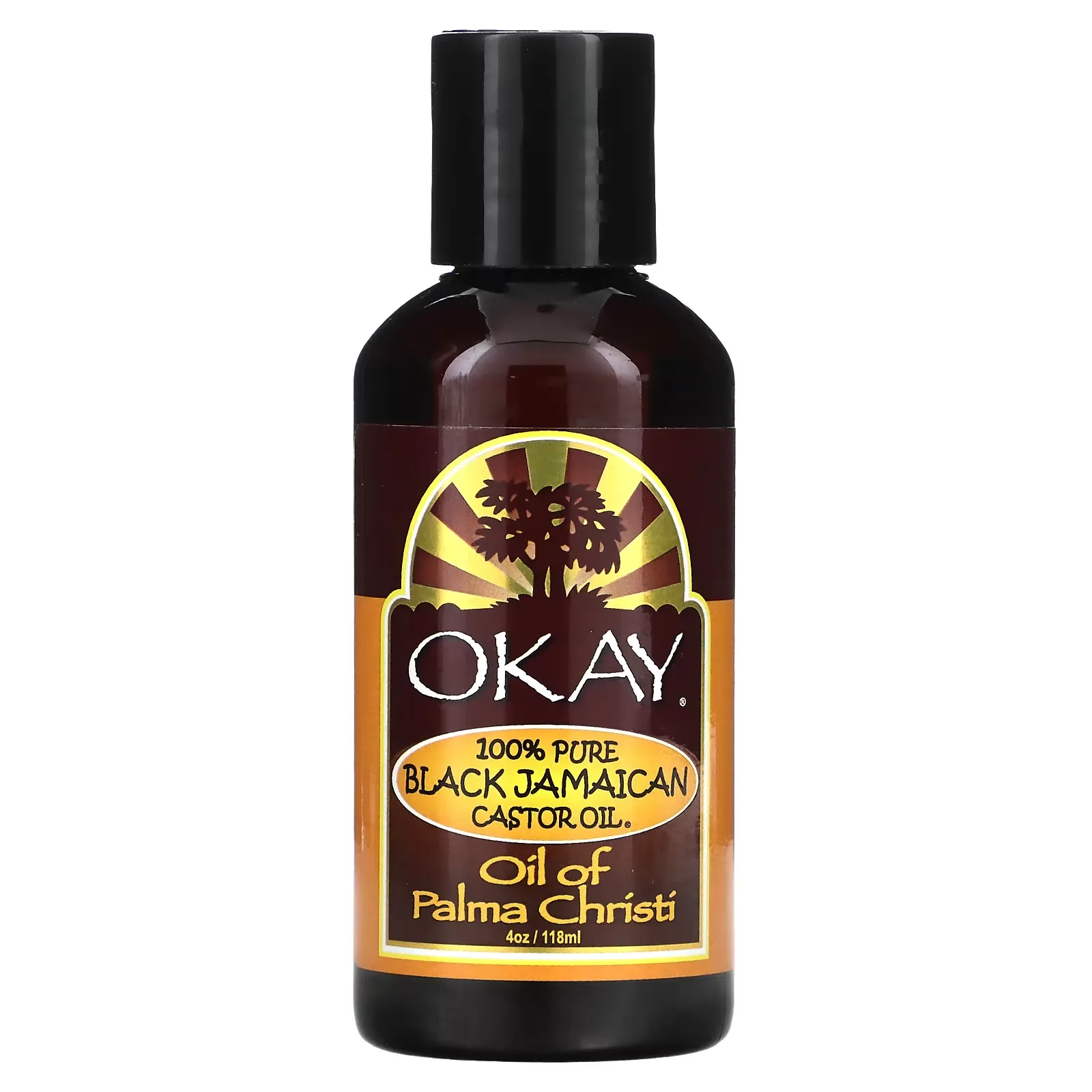 100% Pure Black Jamaican Castor Oil, 4 oz (118 ml)