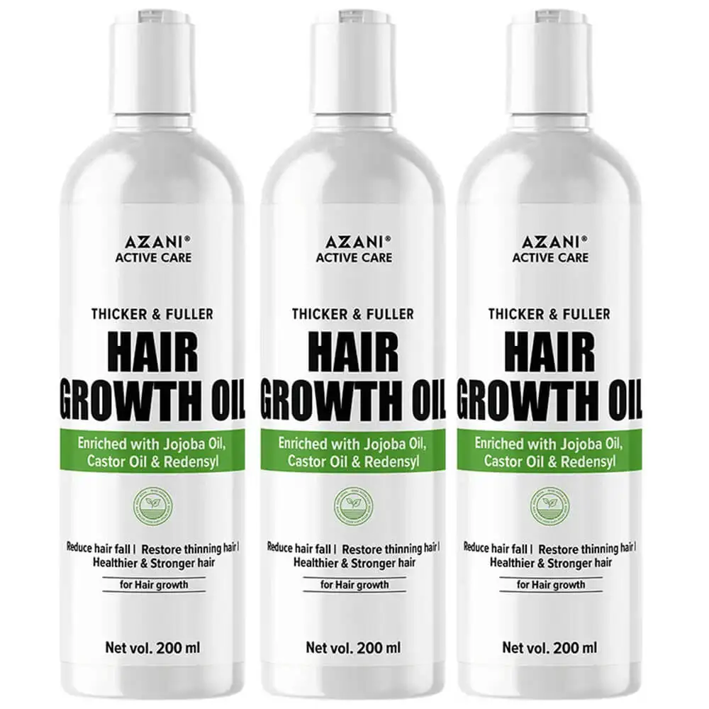 Azani Active Care Hair Growth Oil,  200 ml  for Thicker & Fuller Hair (Pack of 3)