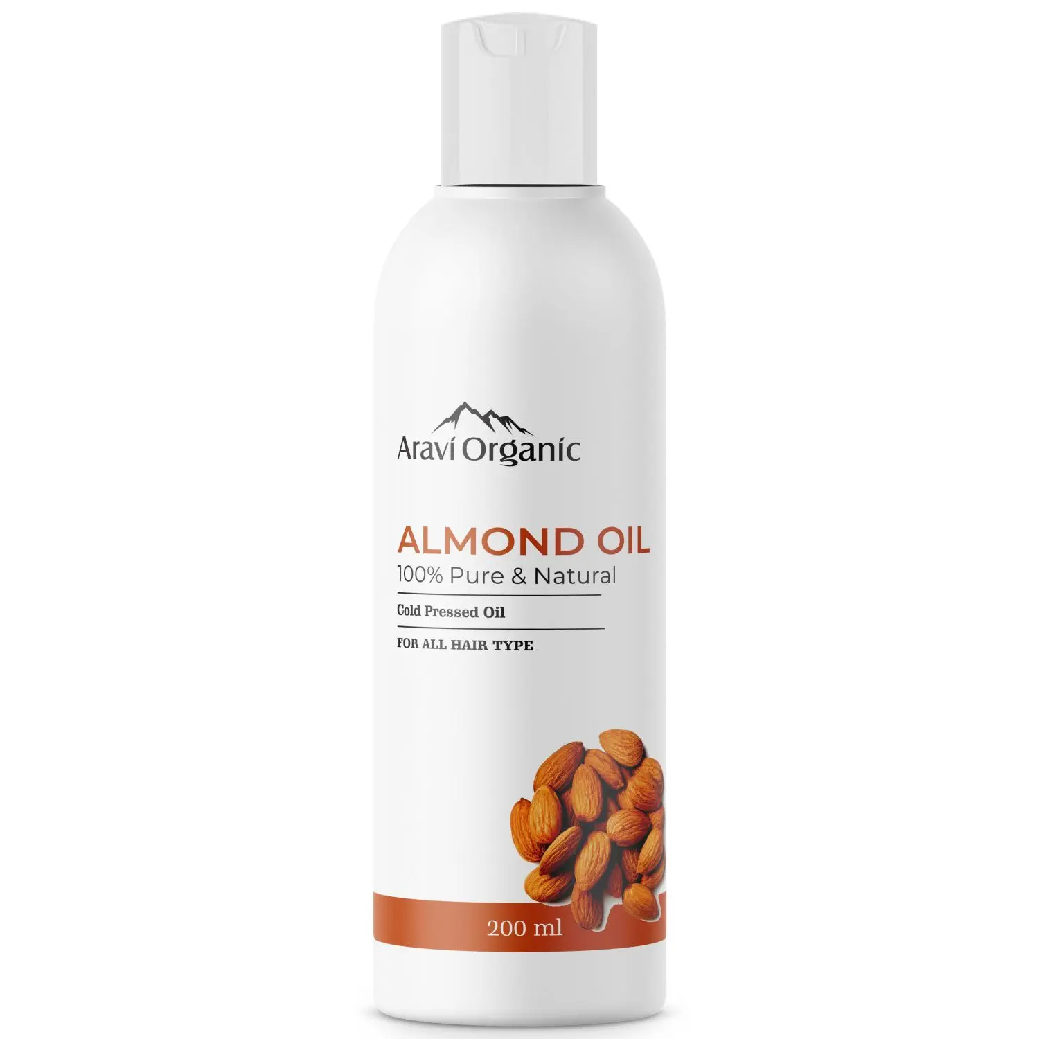 Aravi Organic 100% Pure Cold Pressed Almond Oil for Healthy Hair & Skin