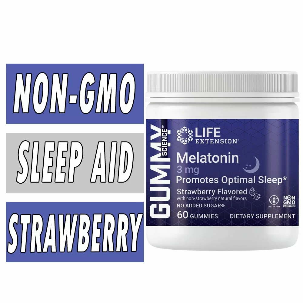 Life Extension Gummy Science Melatonin - 3MG - 60 Count