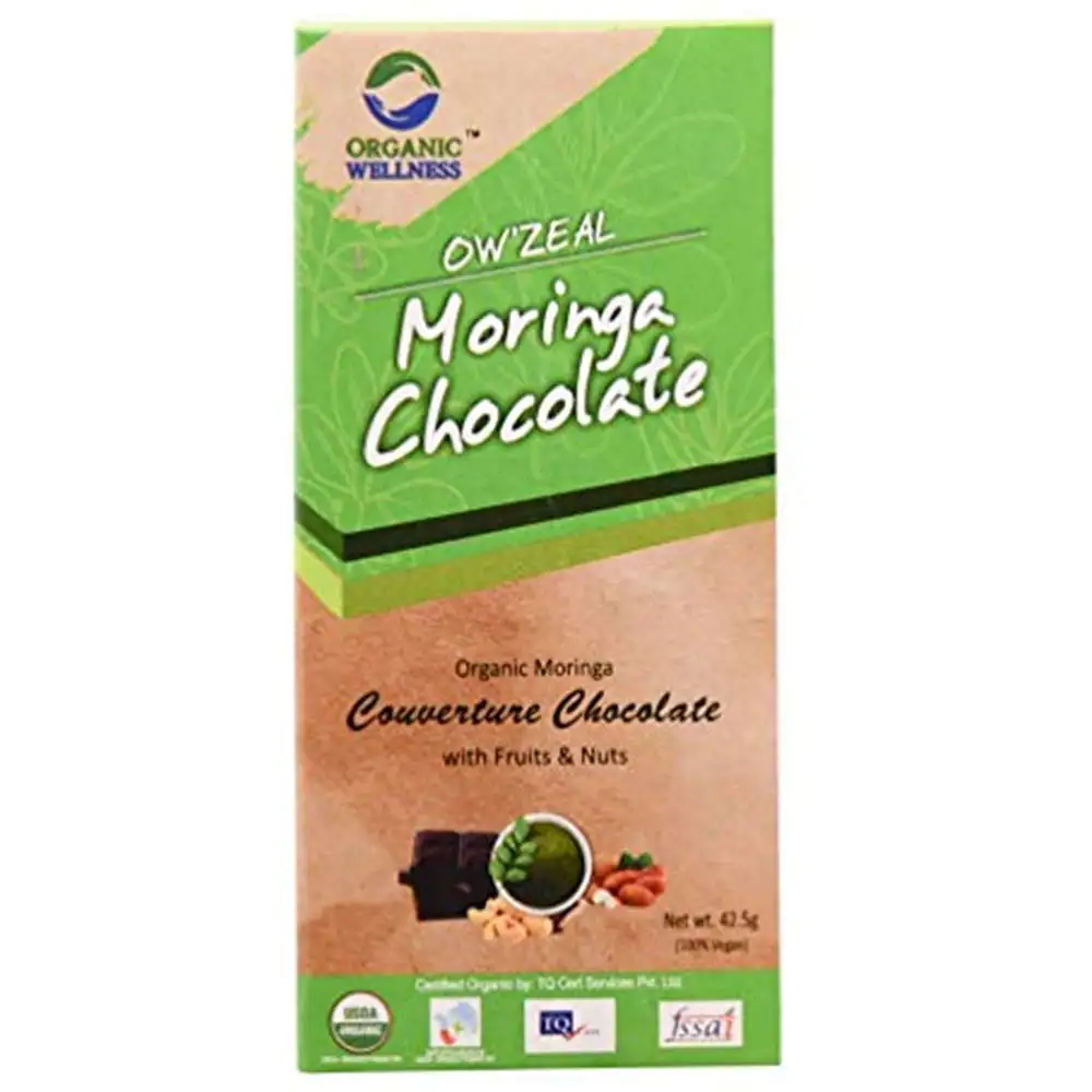 Organic Wellness OW'Zeal Moringa Chocolate,  42.5 g  Chocolate