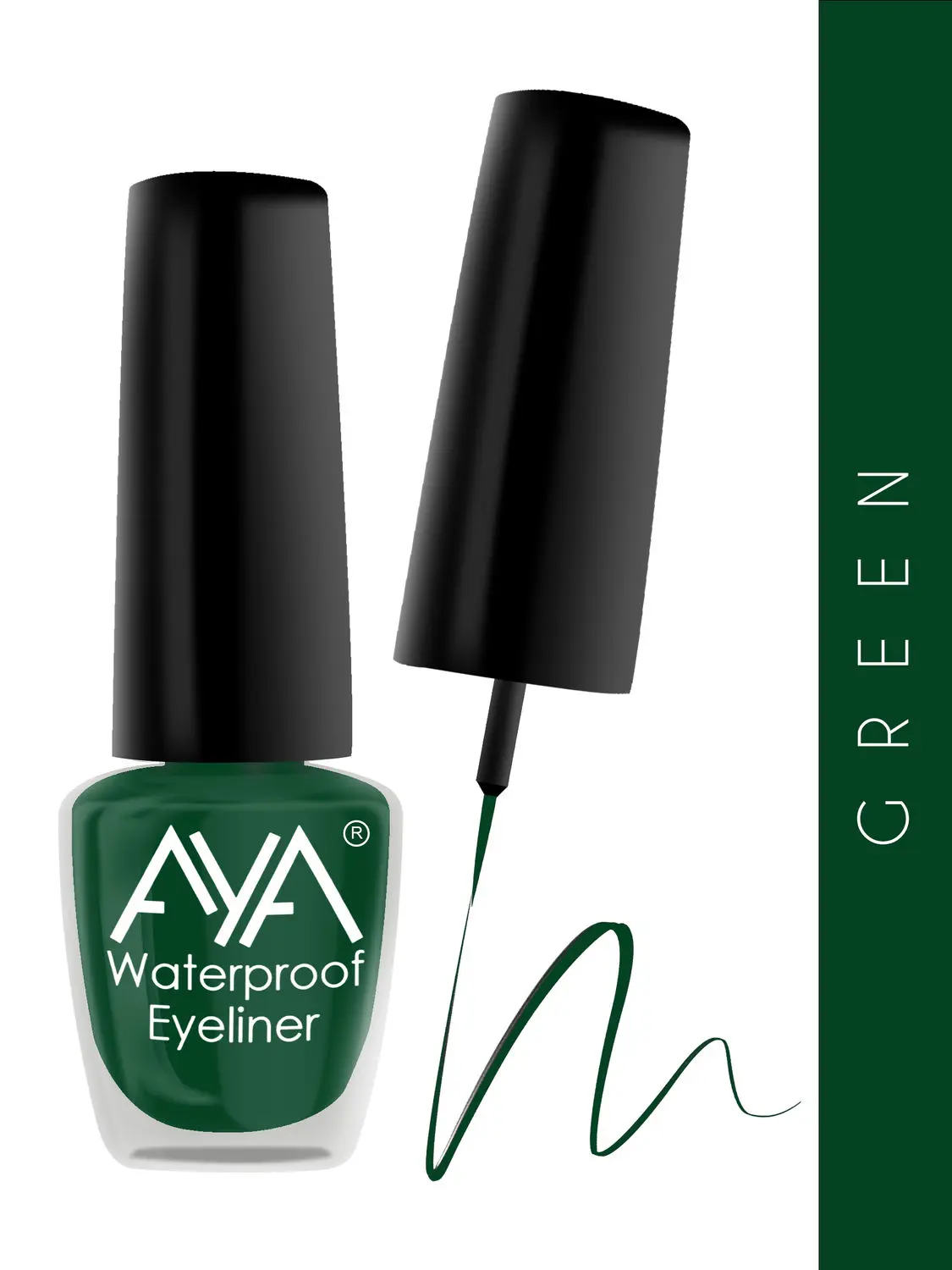 AYA 24 Hrs Long Lasting & Waterproof Eyeliner, Metallic Green (5 ml)