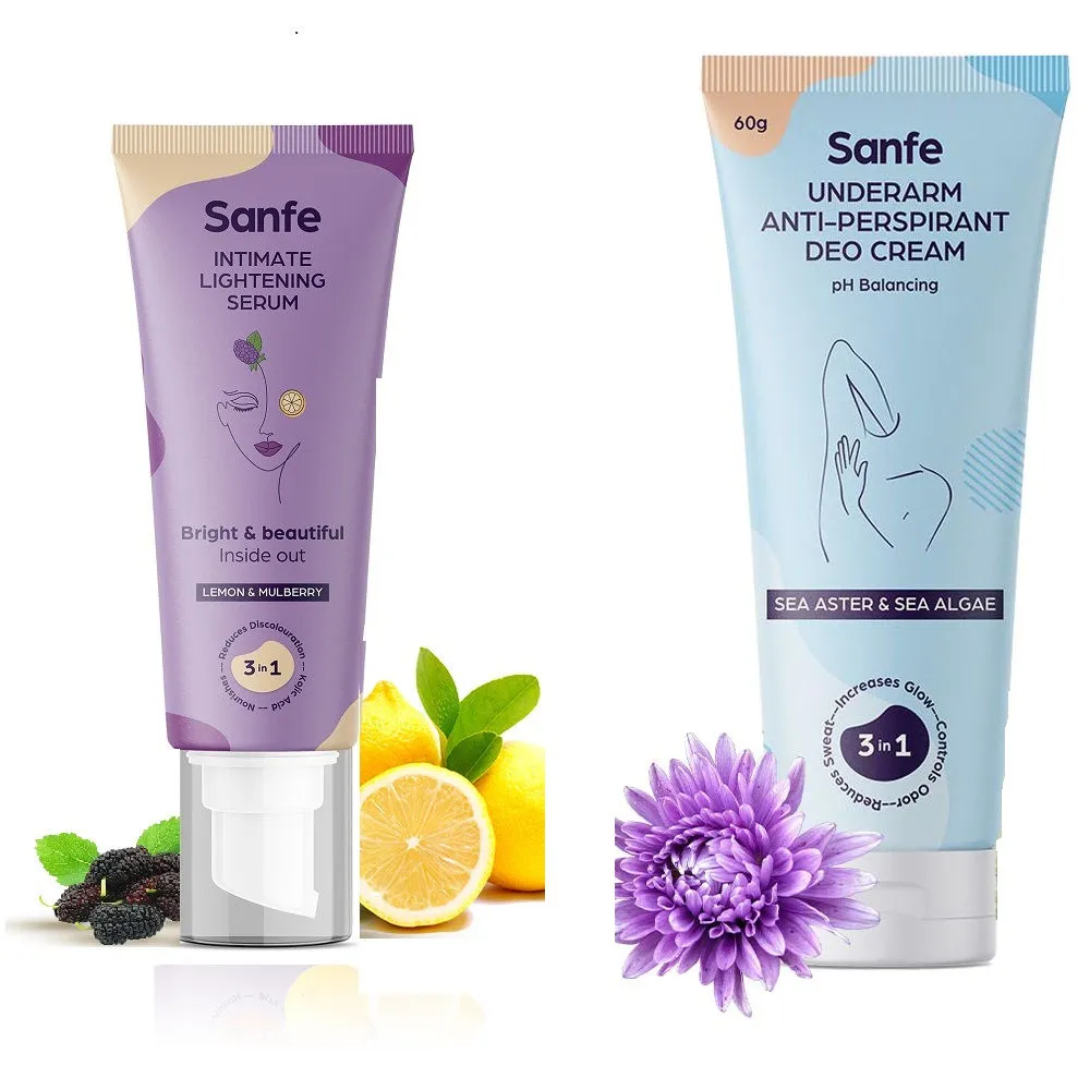 Sanfe Intimate Lightening Serum with Antiperspirant Underarm Deo Cream