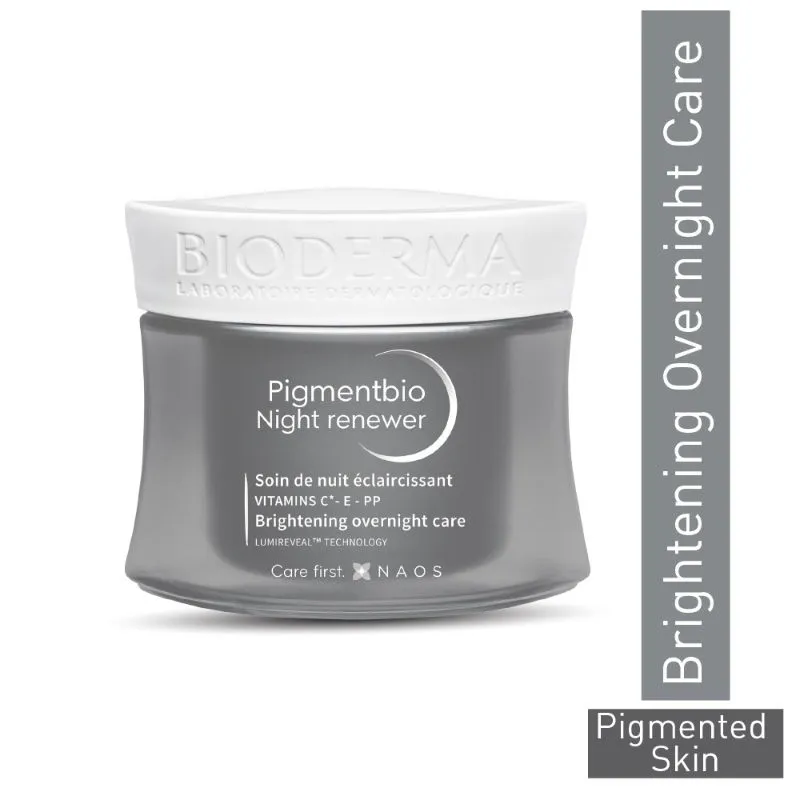 Bioderma Pigmentbio Night Renewer Brightening Overnight Cream for Dark Spots, Sensitive Skin