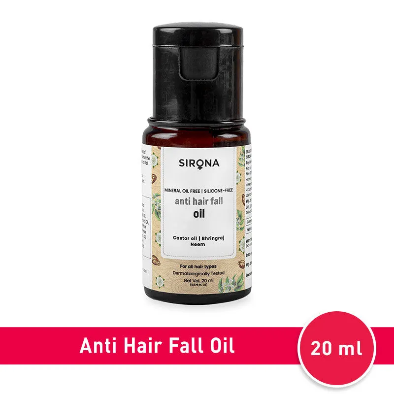 Sirona Bhringraj Anti Hair Fall Oil With Neem And Castor Oil For Men & Women - Mini