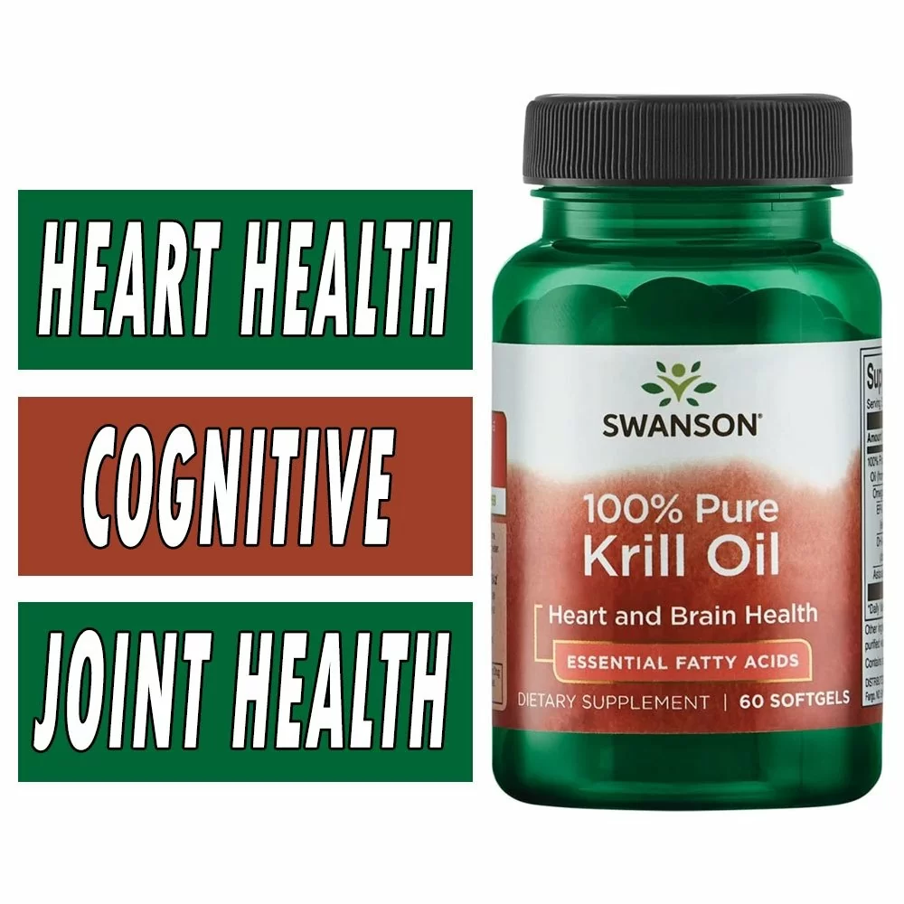 Swanson Pure Krill Oil - 500 mg - 60 Softgels