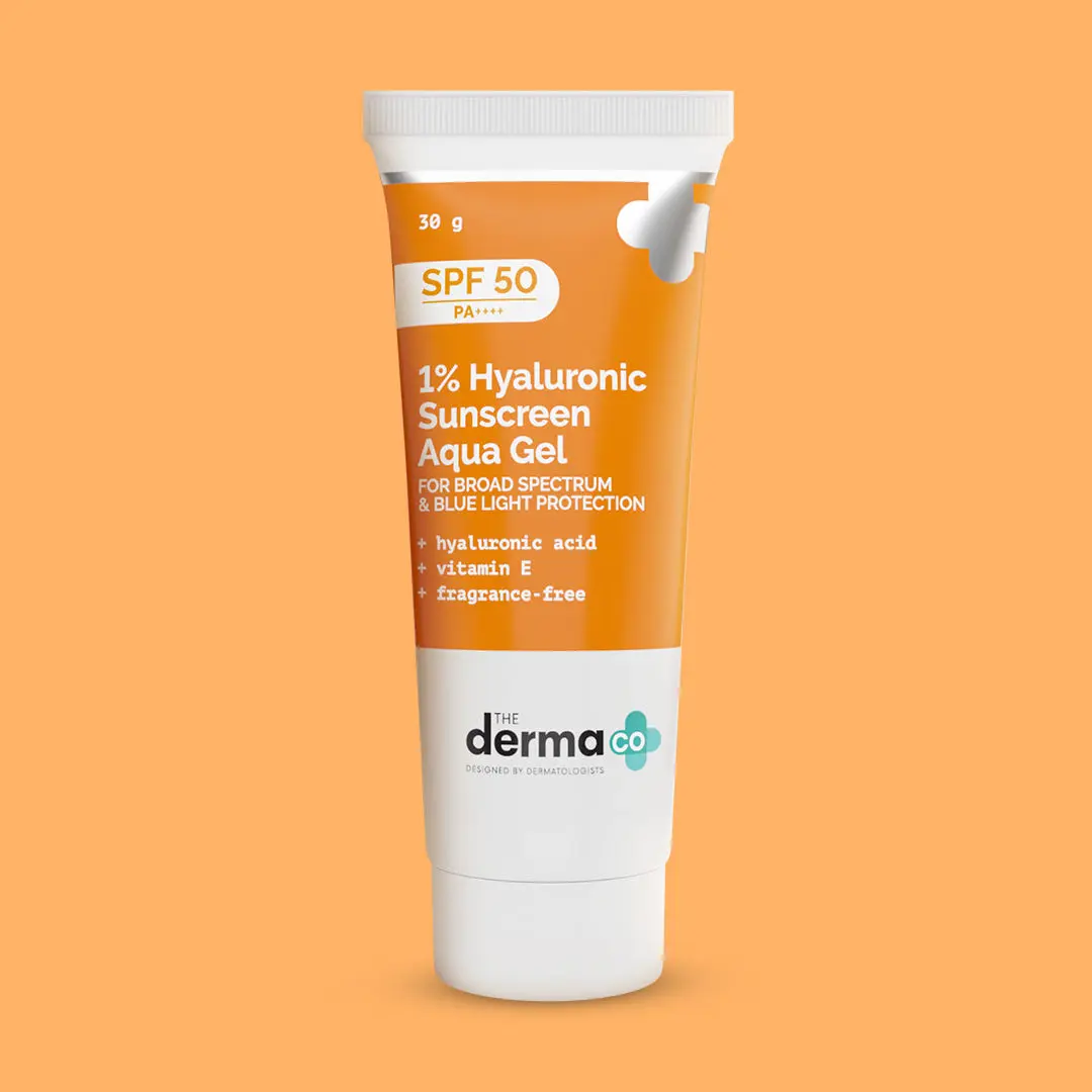 The Derma Co. 1% Hyaluronic Sunscreen Aqua Gel with SPF 50 & PA++++ - 30g