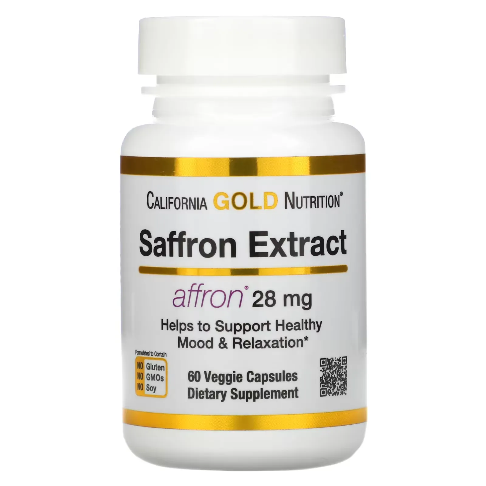 Saffron Extract with Affron, 28 mg, 60 Veggie Capsules