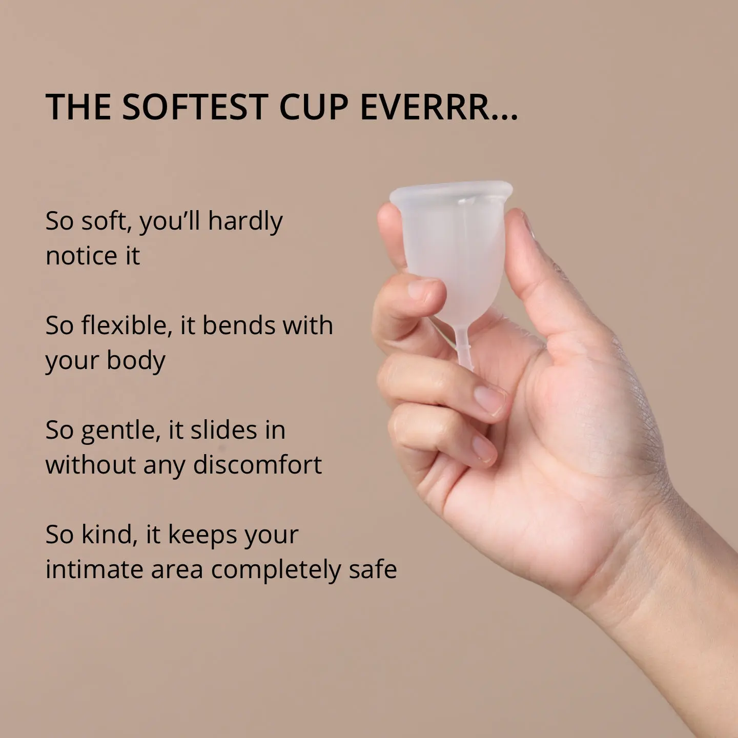 Carmesi Reusable Menstrual Cup for Women - Large Size - Softest Cup Everrr - Made in Europe - FDA & Gynecologist Approved - Rash-Free - With Free Pouch, White