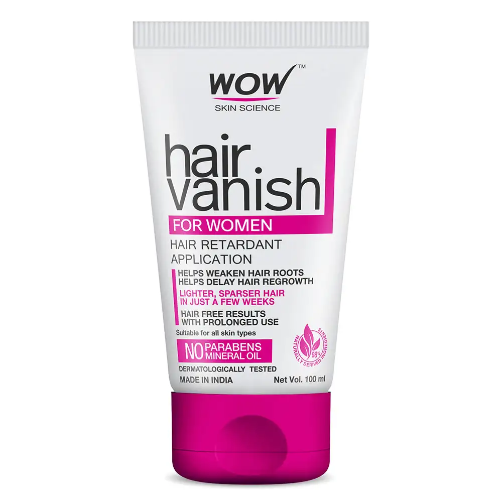 WOW Skin Science Hair Vanish Sensitive,  100 ml  for Sensitive Skin Types