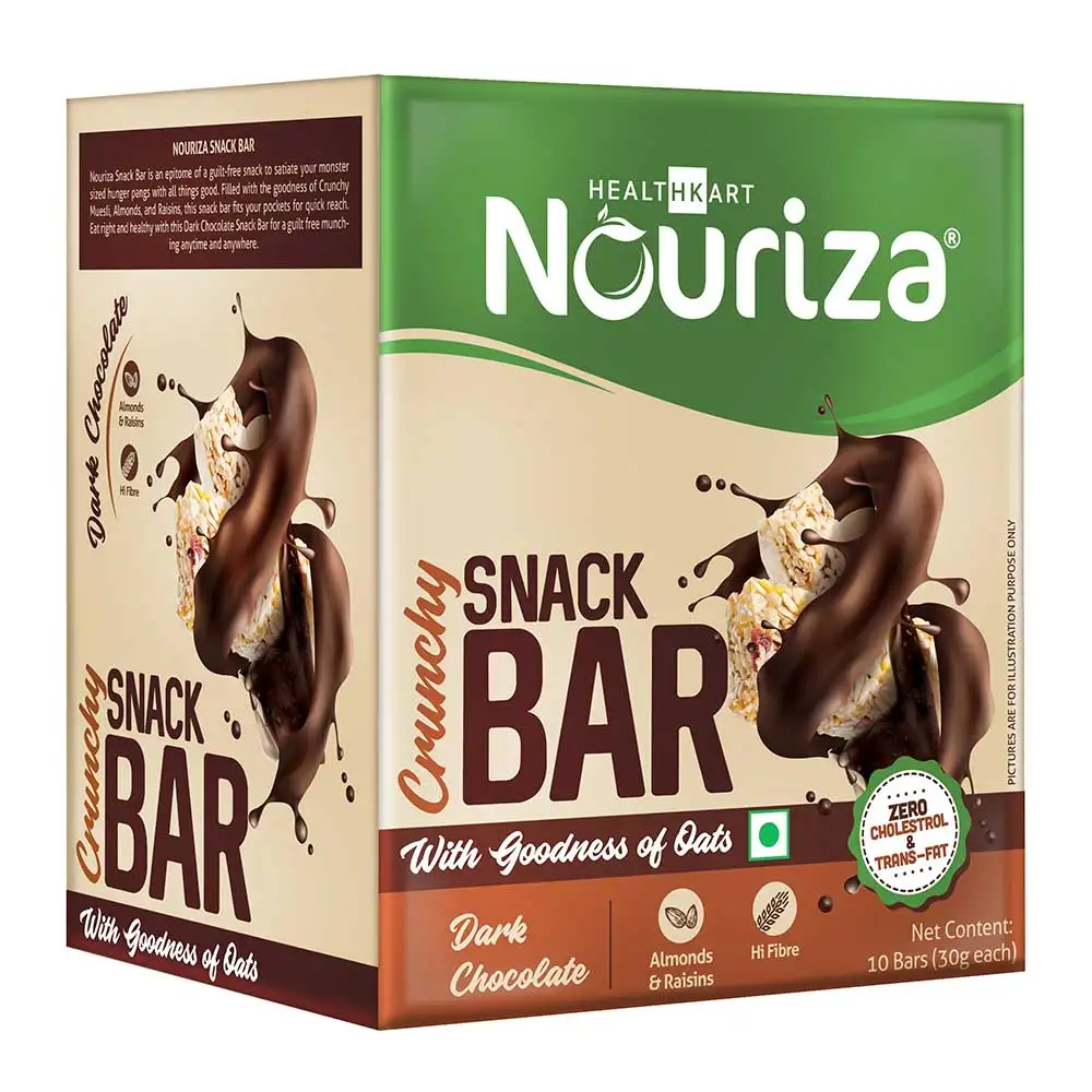 Nouriza Snack Bar New,  10 bar(s)  Dark Chocolate