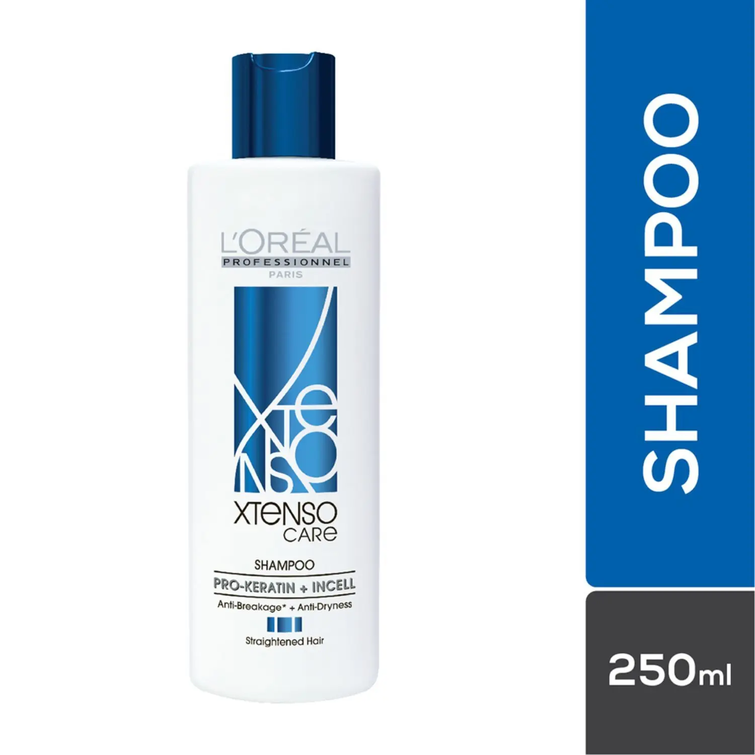 L'Oreal Professionnel Xtenso Care Shampoo|For Salon Straightened hair | Smoothens, nourishes and strengthens hair| With Pro-Keratin and Incell (250ml)