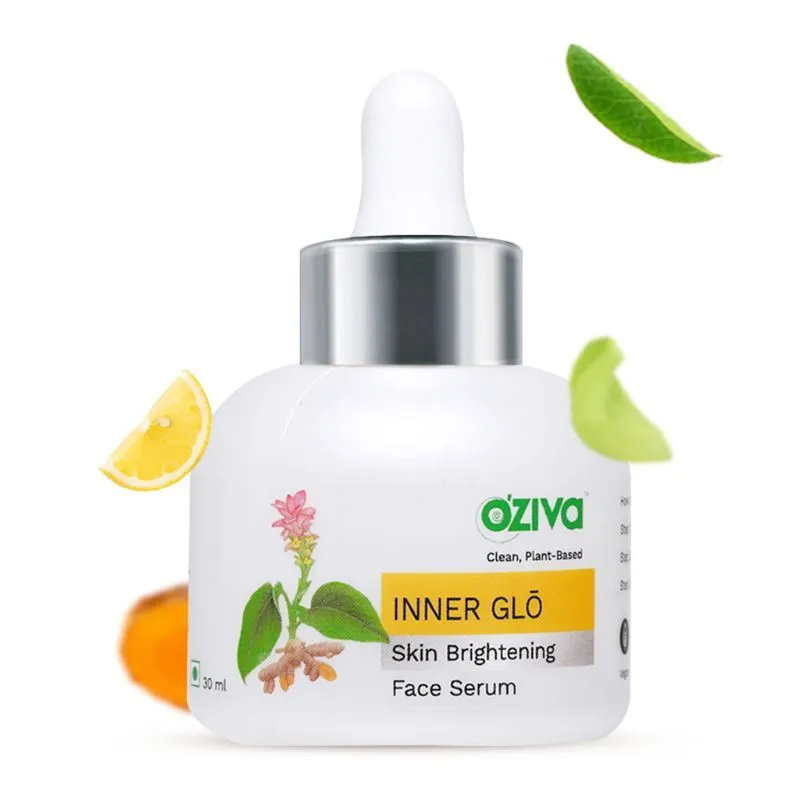 OZiva Inner Glo Skin Brightening Face Serum (with Vitamin C & Turmeric) for Radiance & Skin Glow