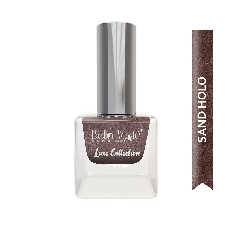 Bella Voste Sand Holographic Nail Paint - Dusty Chestnut 410