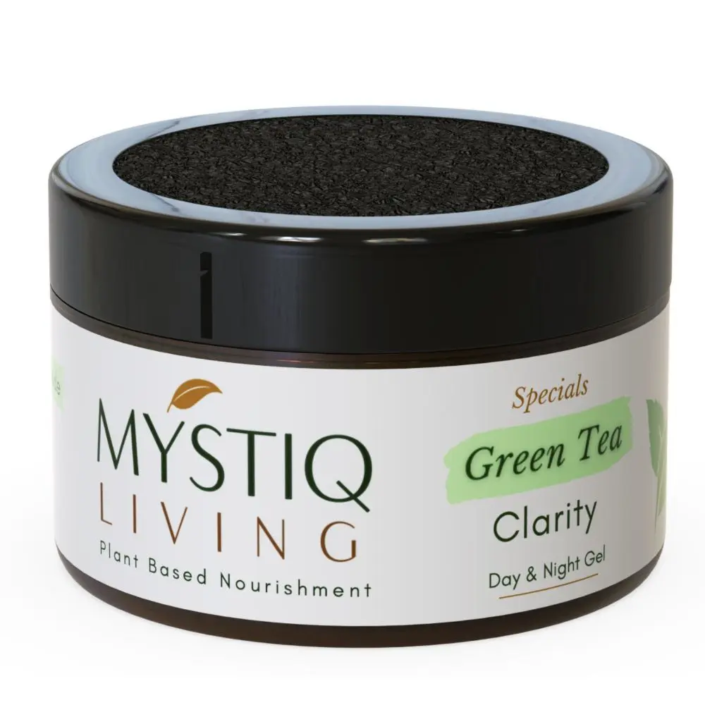 Mystiq Living Specials - Green Tea Clarity - Acne Gel Cream | Anti Acne, Pimple & Scar Removal moisturizer, Skin Clarifying Day & Night Gel | Green Tea, Chamomile & Tea Tree | Oily & Acne Prone Skin , 50GM