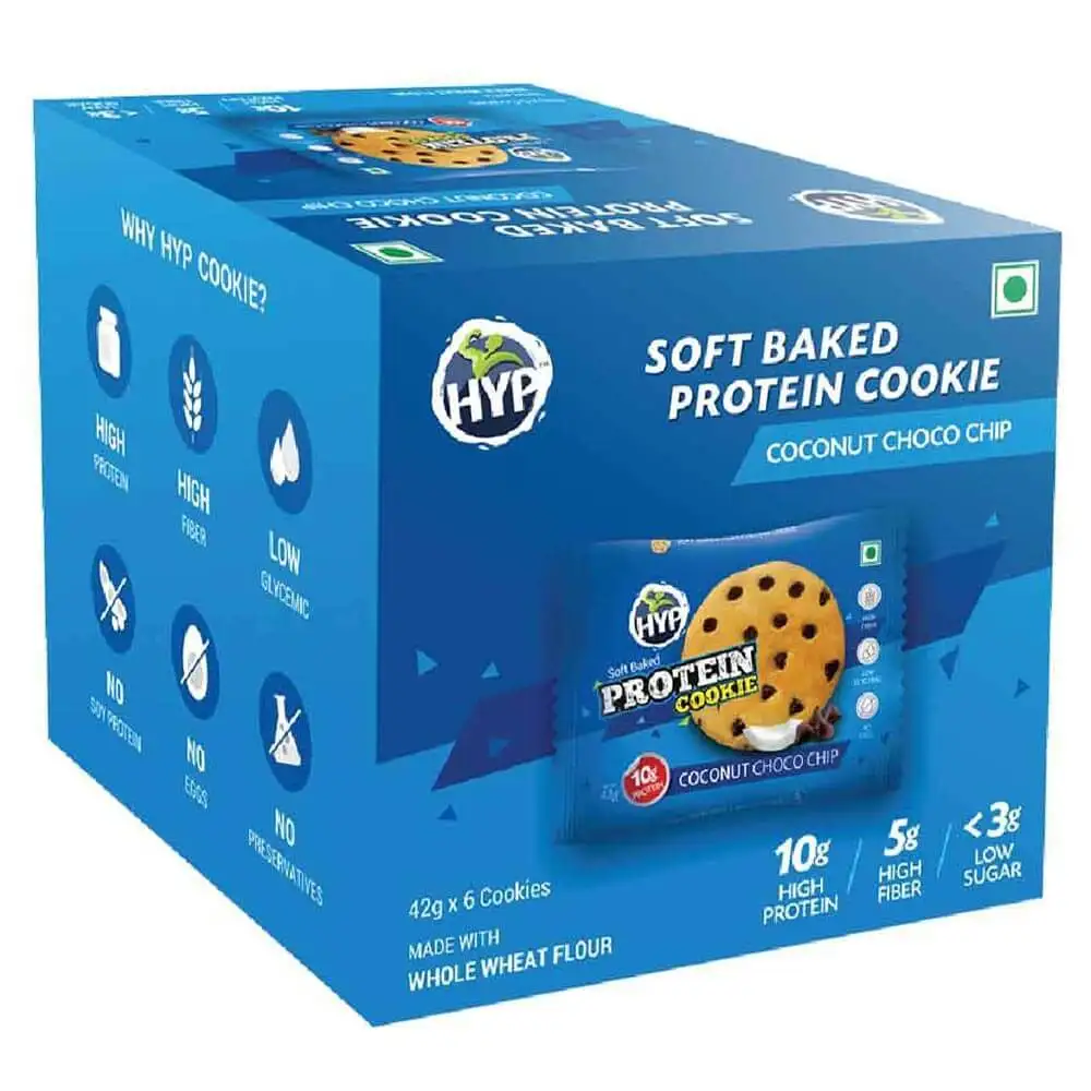 Hyp Protein Cookies,  6 Piece(s)/Pack  Coconut Choco Chip