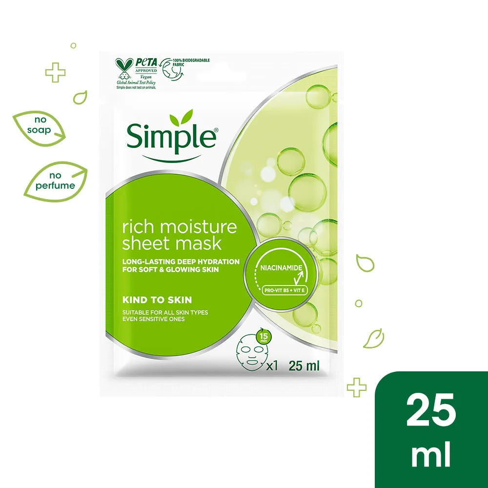 Simple Kind To Skin Rich Moisture Sheet Mask