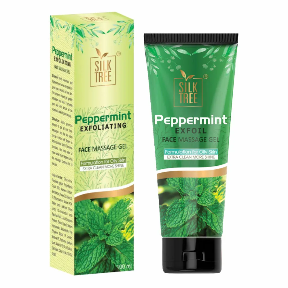 SilkTree Peppermint Exfoil Face Massage Gel for Oily Skin