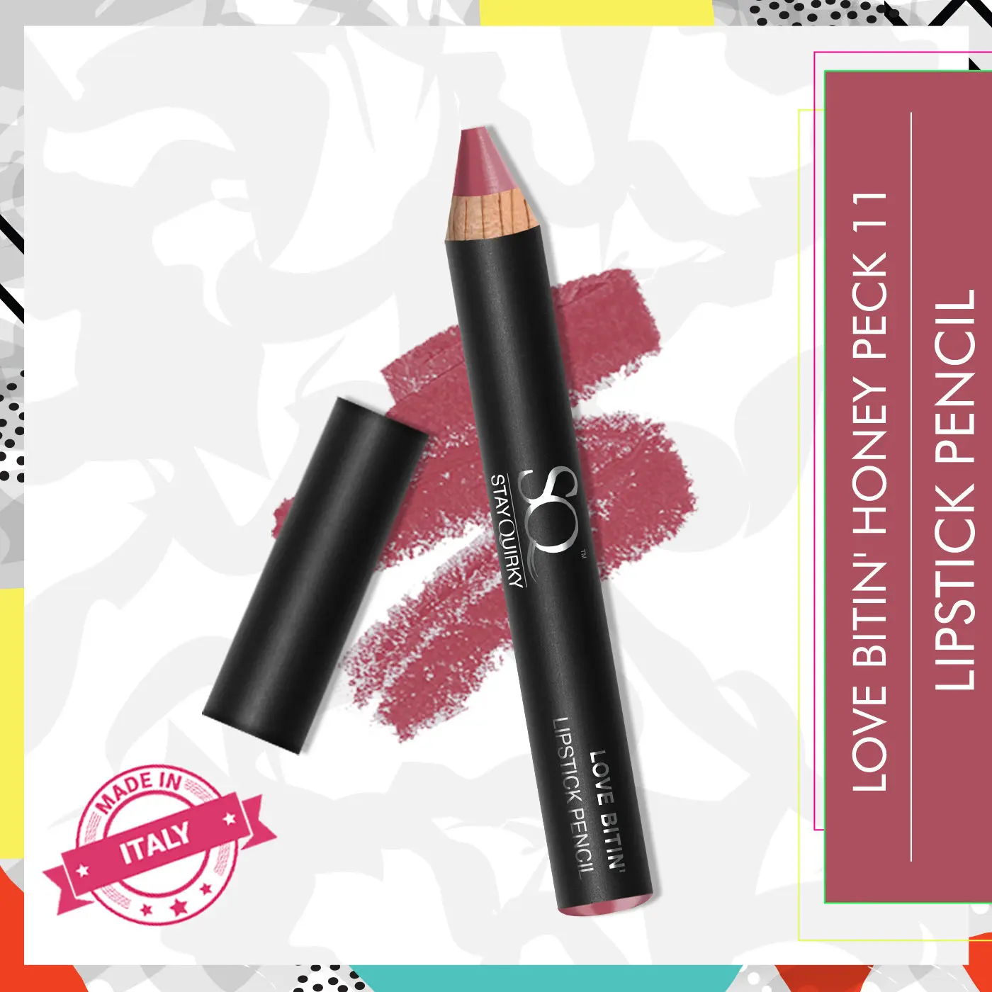 Stay Quirky Mini Lip Crayon | Lipstick Pencil | Lipstick - Love Bitin' Honey Peck 11 (2.1g)