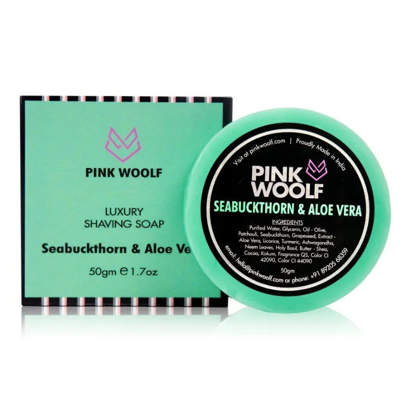 Pink Woolf Luxury Shaving Soap - Refill (Seabuckthorn & Aloe Vera)