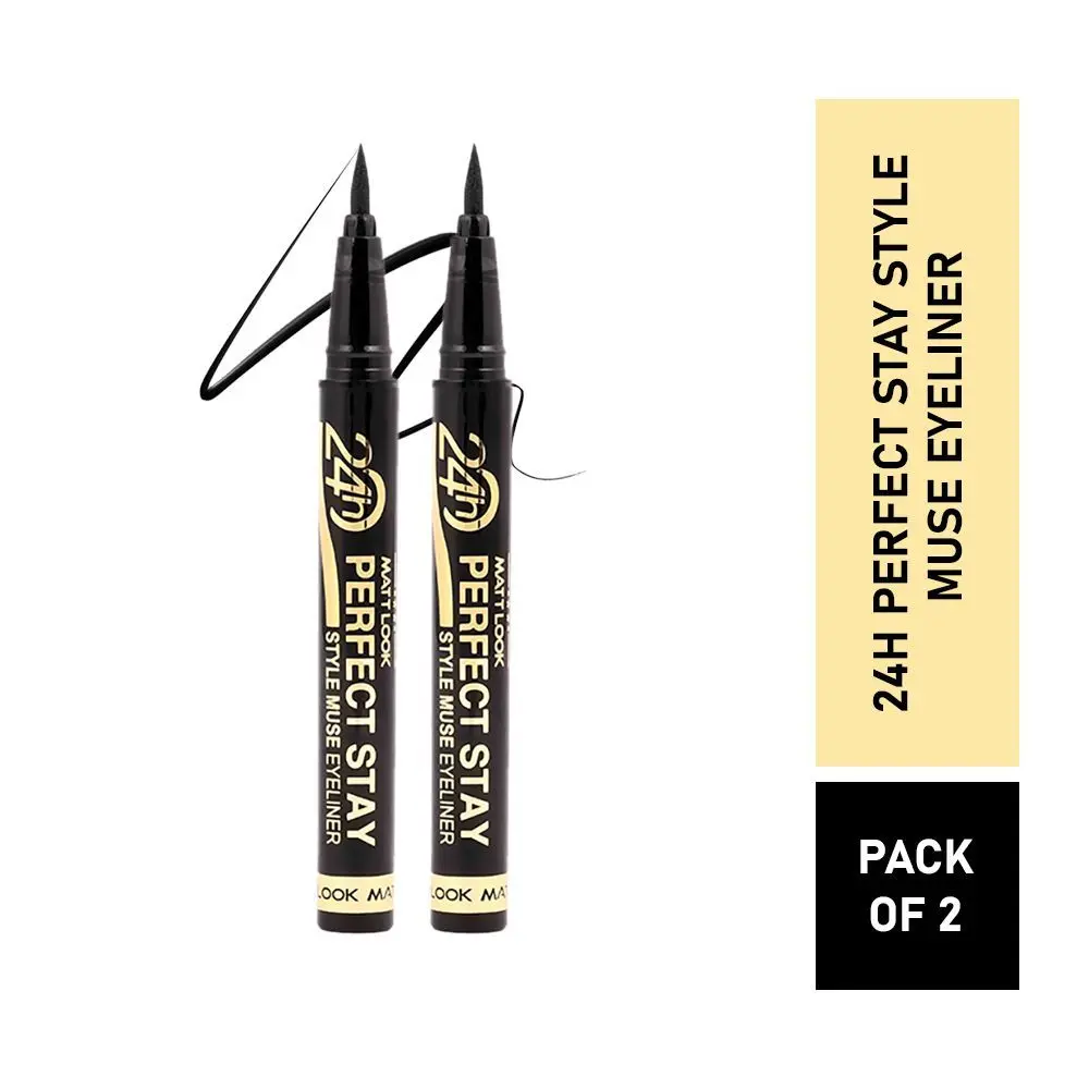 Matt look Perfect Stay Style Muse Eyeliner 24 Hours Black, PO2 (2gm)