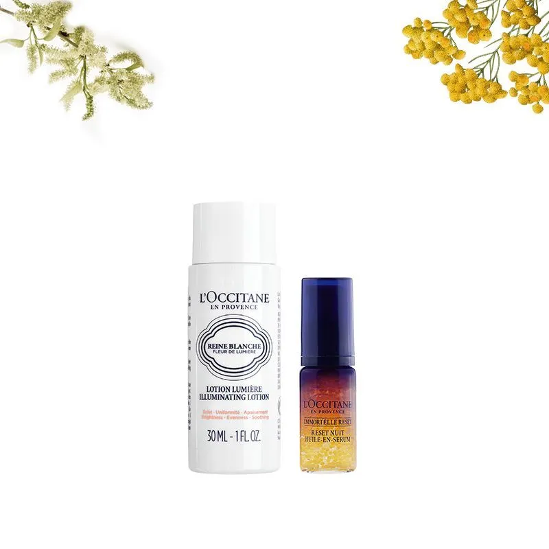 L'Occitane Skin Brightening Travel Set With Face Toner & Serum