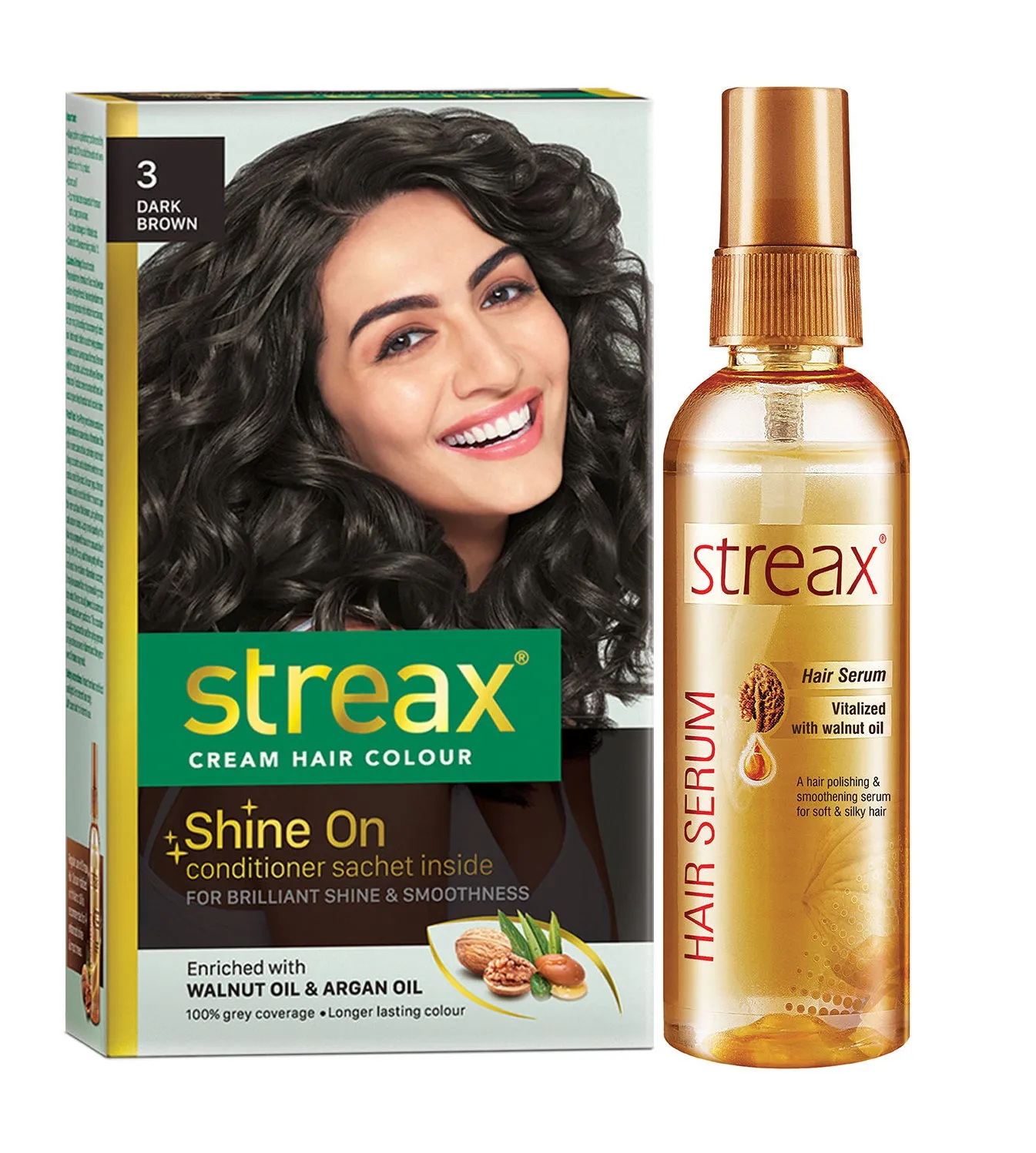 Streax Reg Colour Dark Brown + Walnut Serum