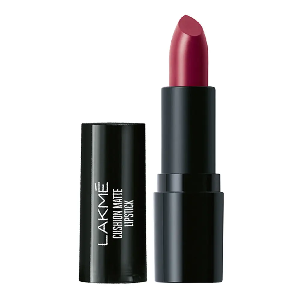 Lakme Cushion Matte Lipstick, Plum Obsession (4.5 g)