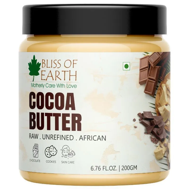 Bliss Of Earth 100% Organic Raw Cocoa Butter