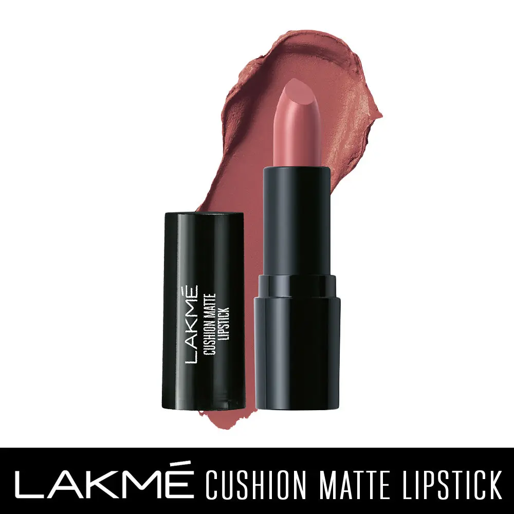 Lakme Cushion Matte Lipstick, Pink Rose (4.5 g)