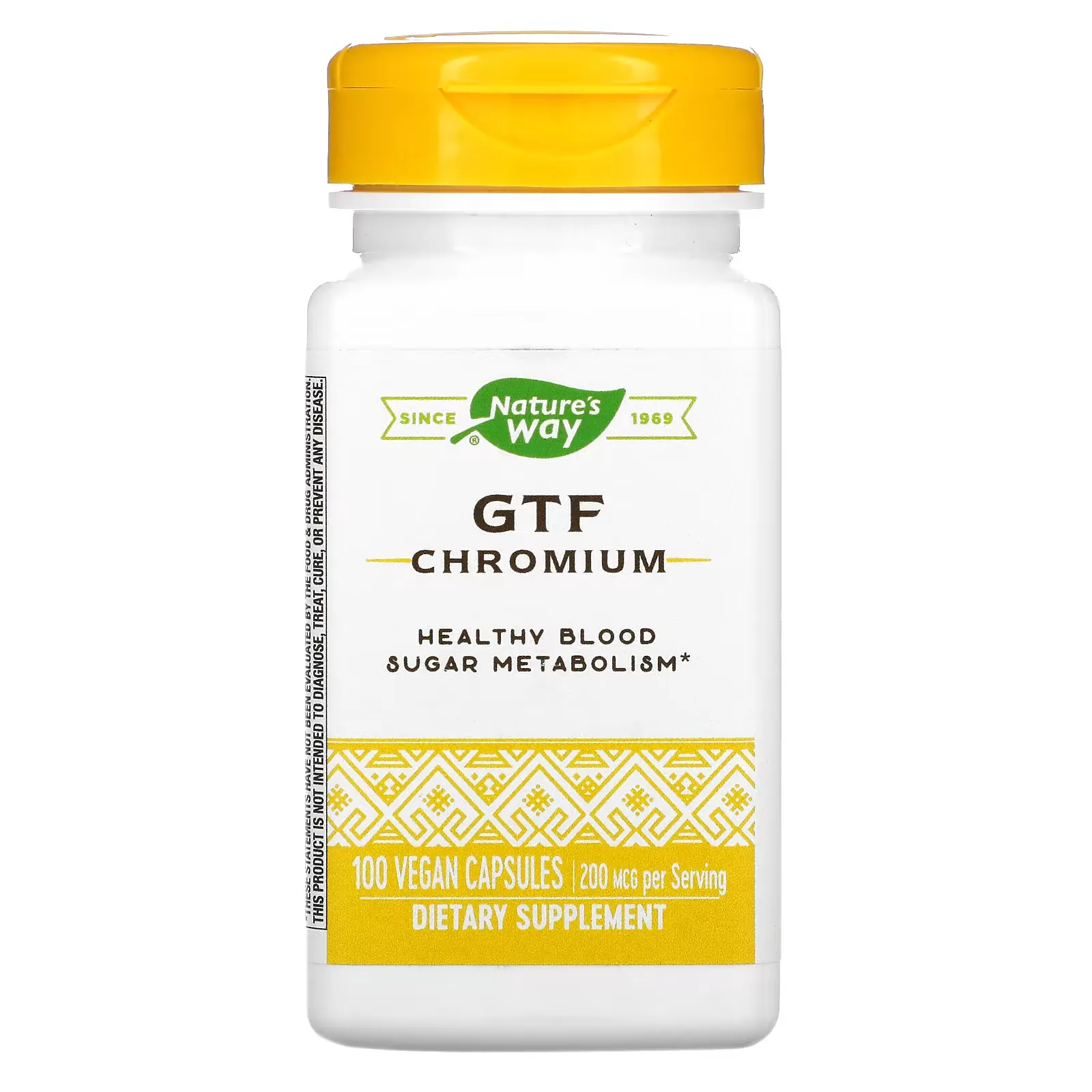 GTF Chromium, 200 mcg, 100 Vegan Capsules