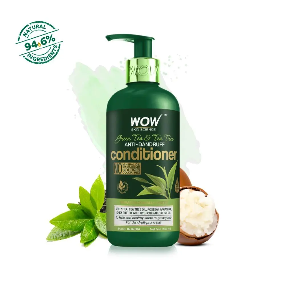 WOW Skin Science Green Tea & Tea Tree Anti-Dandruff Conditioner (300 ml)