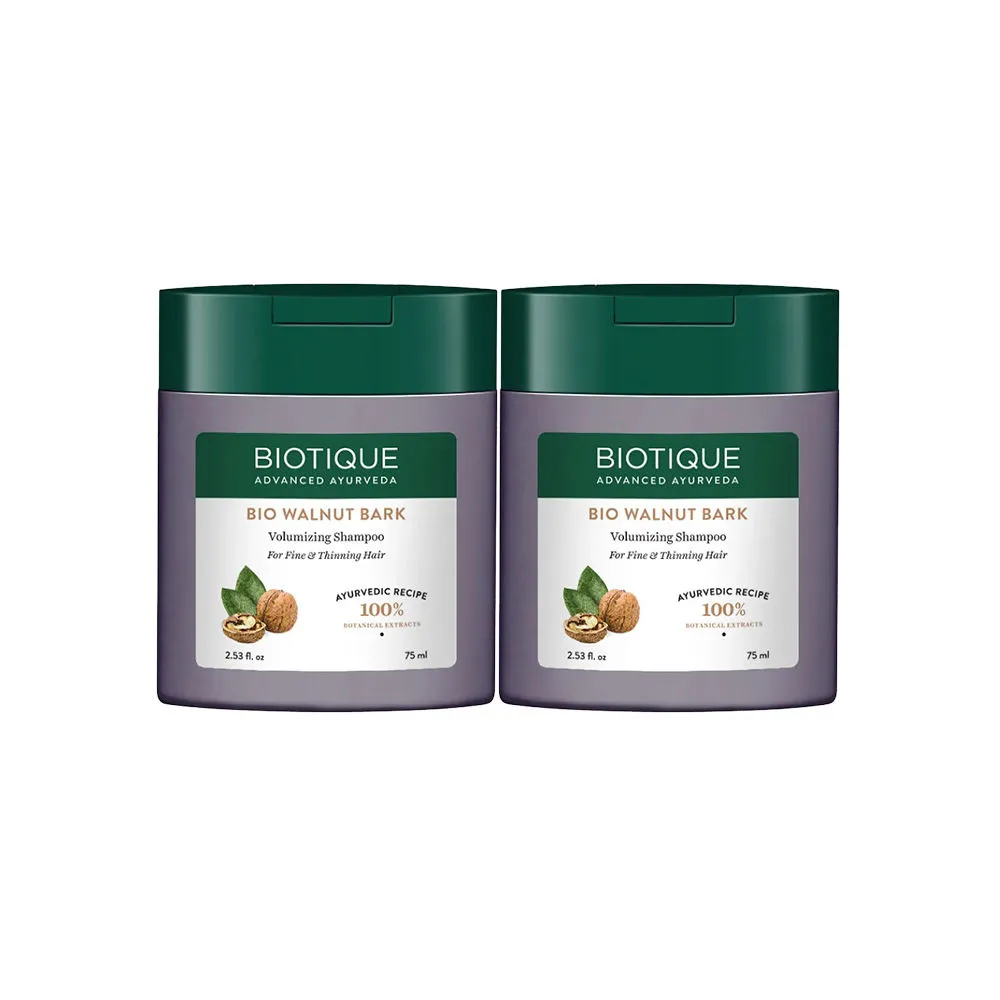 Biotique Bio Walnut Bark Volumizing Shampoo - Pack of 2