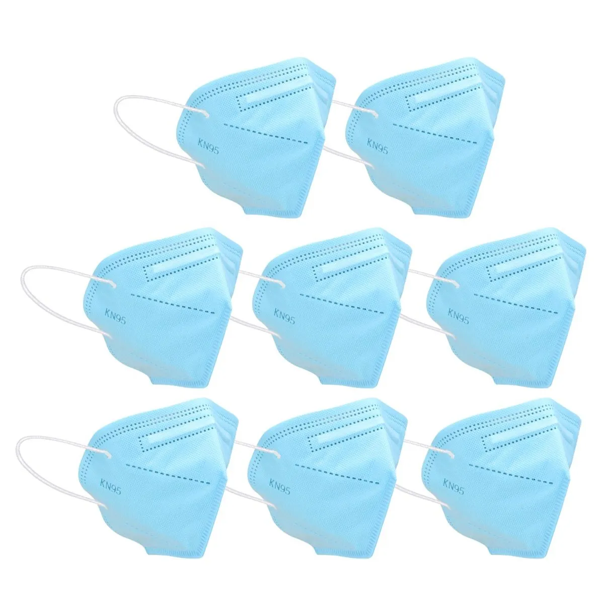 OOMPH Pack Of 8 Kn95/n95 Anti-pollution Reusable 5-layer Mask (blue)