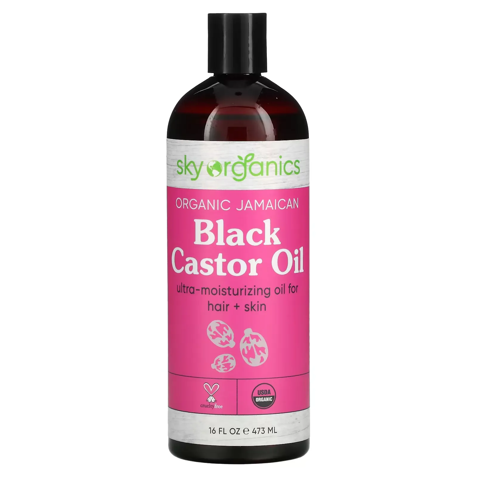 Organic Jamaican Black Castor Oil, 16 fl oz (473 ml)