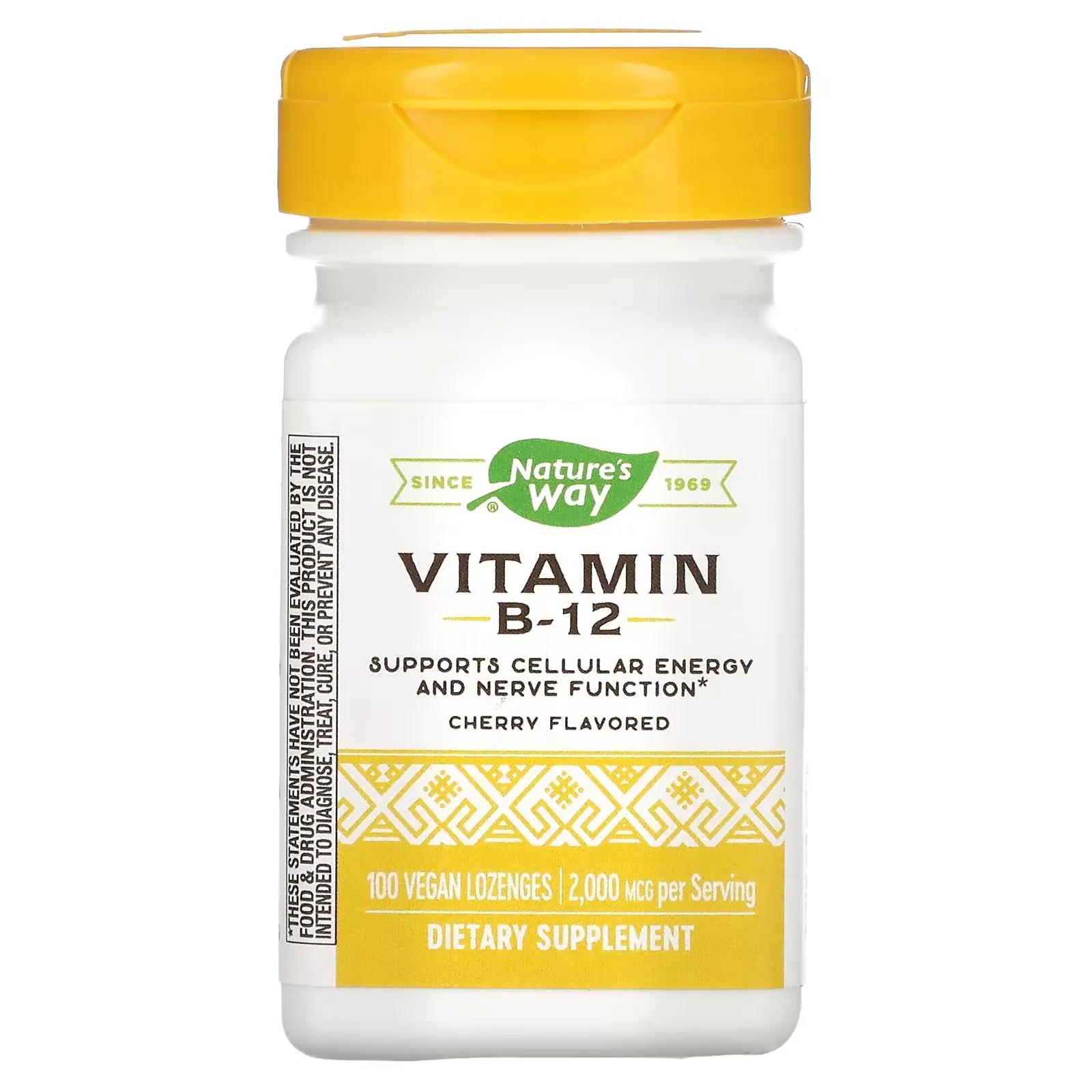 Vitamin B-12, Cherry, 2,000 mcg, 100 Vegan Lozenges