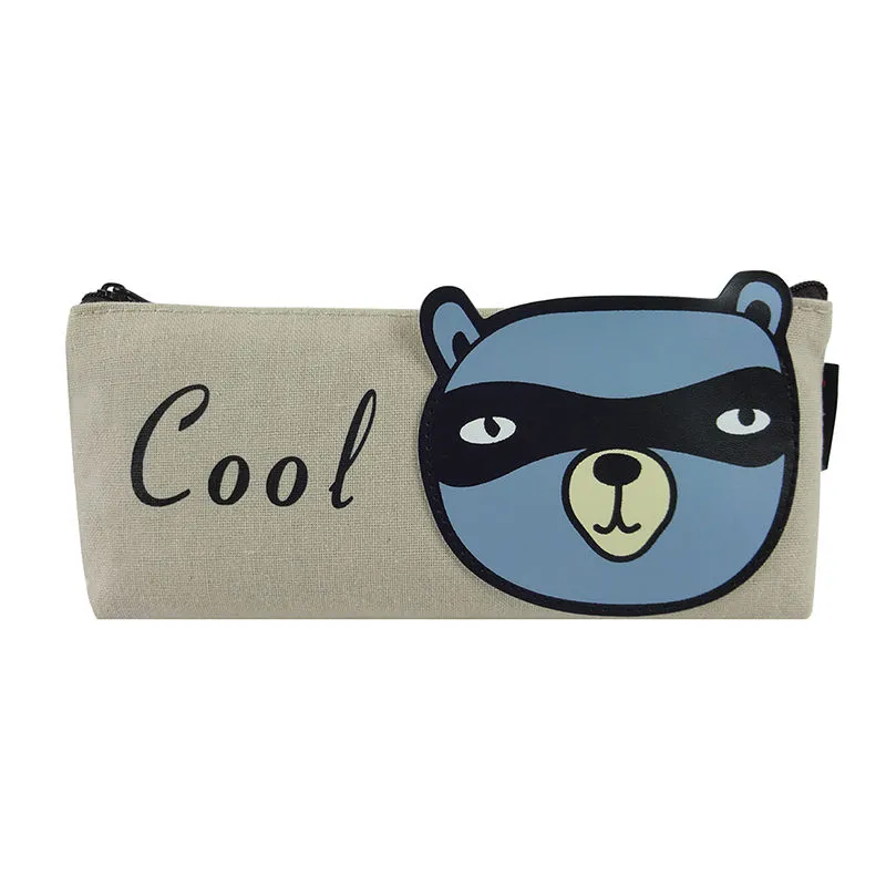 Bag Of Small Things Fabric Cool Panda Make Up Pouch - Blue